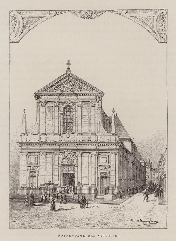 Notre-Dame Des Victoires (rycina) autorstwa Hubert Clerget