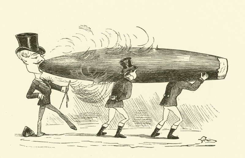 Palenie cygar (grawerowanie) autorstwa Hugh Rowley