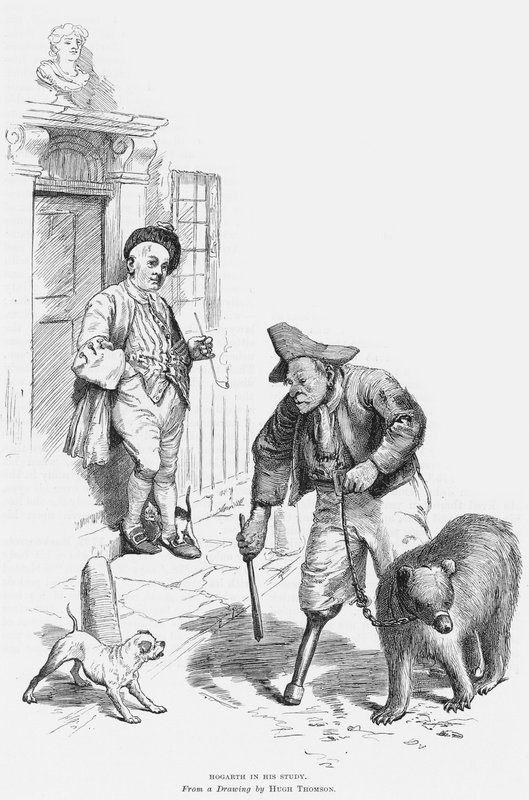 Hogarth w swoim gabinecie autorstwa Hugh Thomson