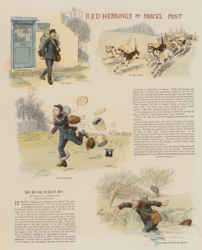 Red Herrings by Parcel Post (chromolitho) autorstwa Hugh Thomson