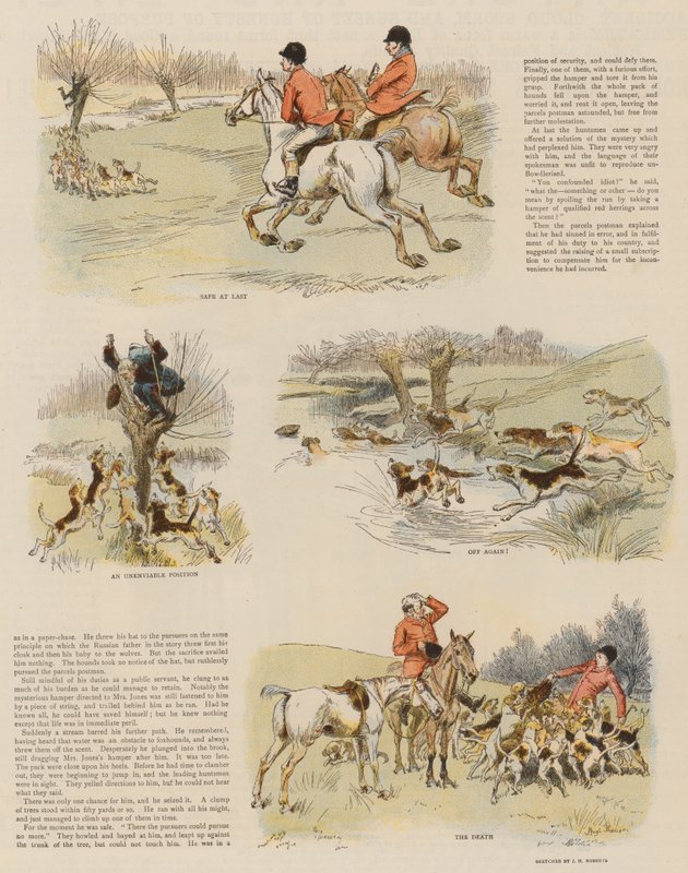 Czerwone śledzie przez Parcel Post (chromolitho) autorstwa Hugh Thomson
