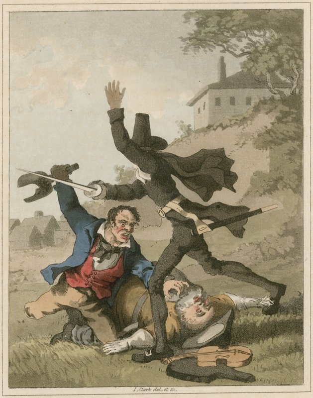 Ilustracja z Hudibras autorstwa Samuela Butler autorstwa I Clark