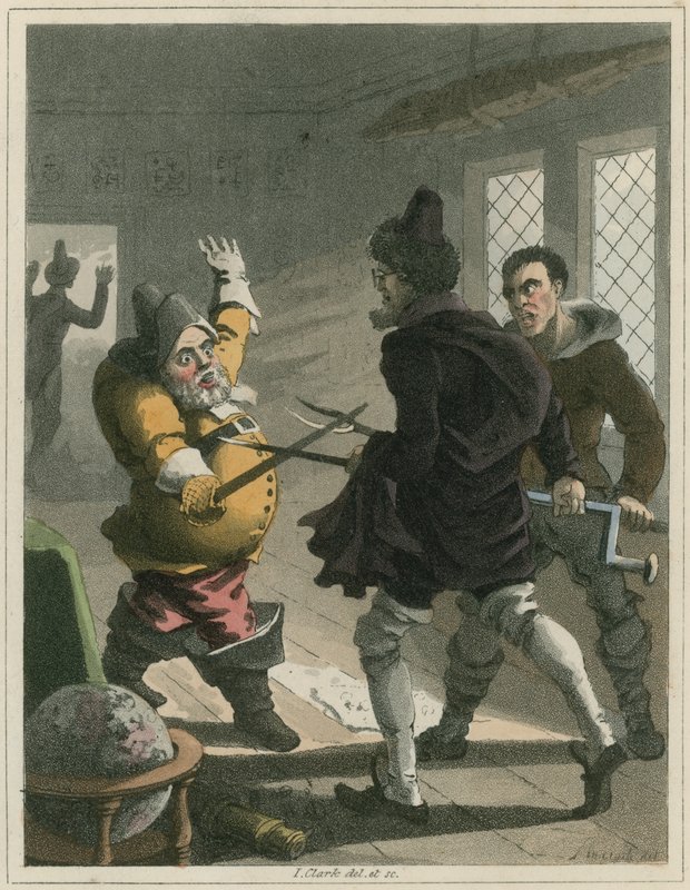 Ilustracja z Hudibras autorstwa Samuela Butler autorstwa I Clark