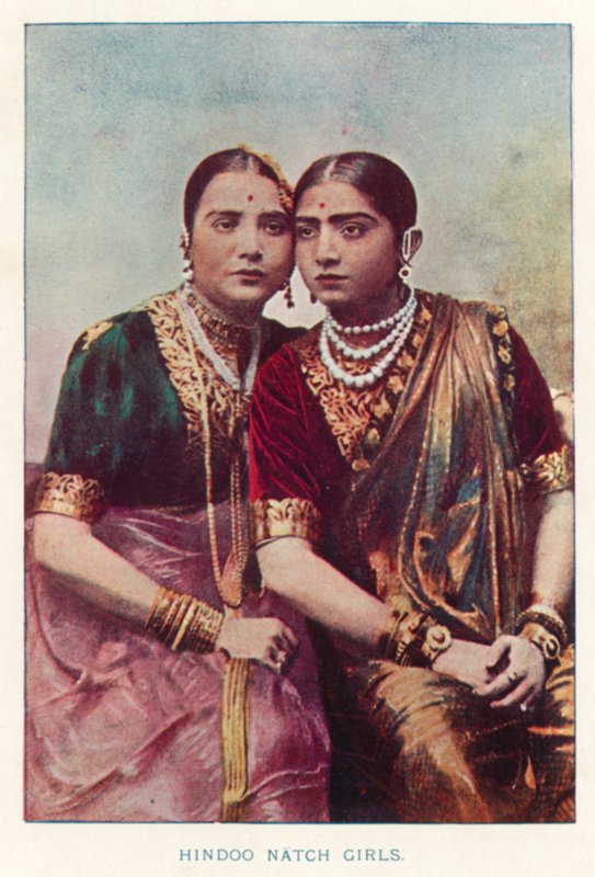 Indianie: Hinduskie Natch Girls (kolorowe zdjęcie) autorstwa Indian photographer