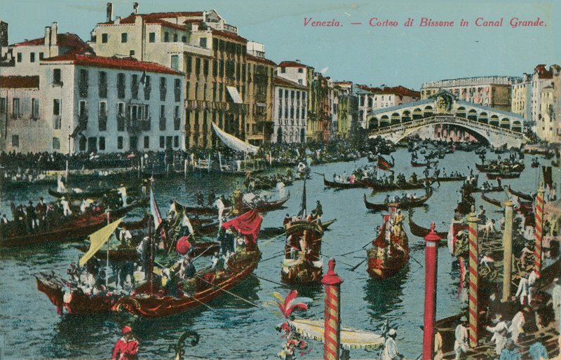 Canal Grande, Wenecja. Pocztówka wysłana w 1913 roku. autorstwa Italian Photographer
