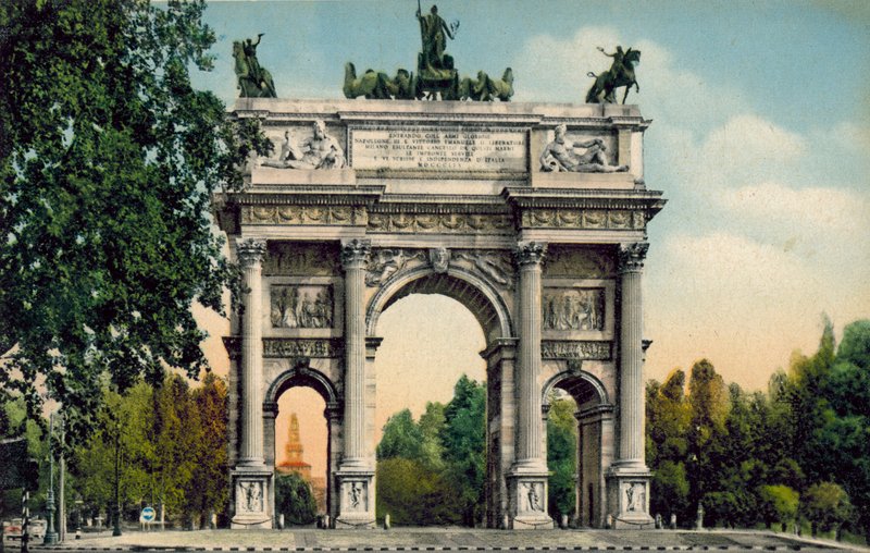 Mediolan / Milan: Arco della Pace (zdjęcie kolorowe) autorstwa Italian Photographer