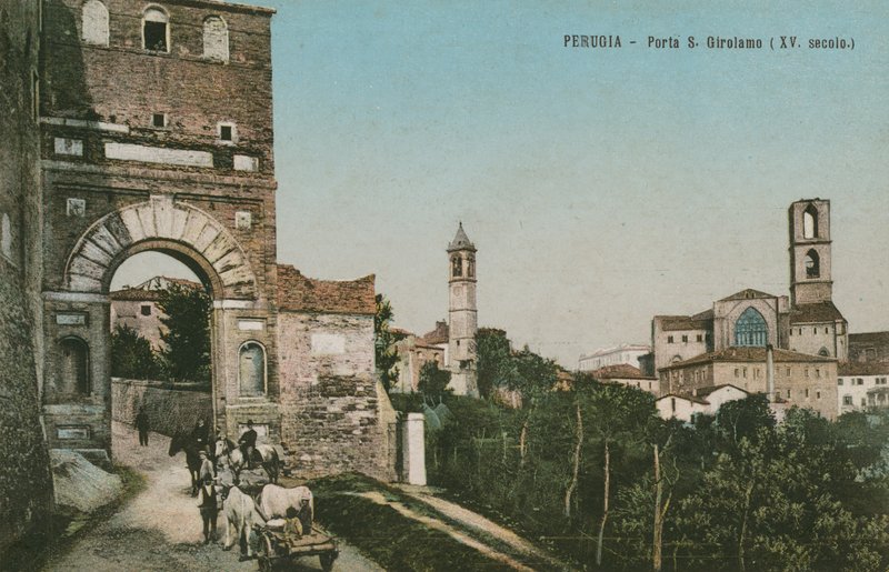 Perugia, Porta S Girolamo, XV w. autorstwa Italian Photographer