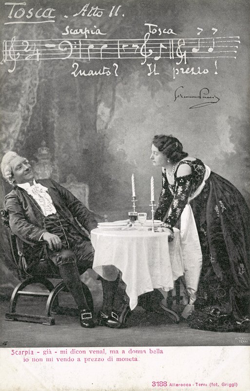 Scena z Toski (zdjęcie czarno-białe) autorstwa Italian Photographer
