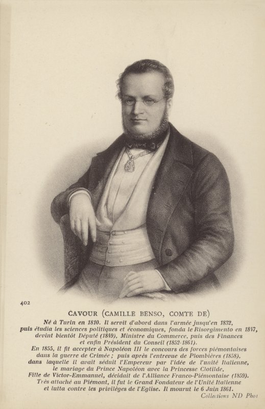 Camillo Benso autorstwa Italian School