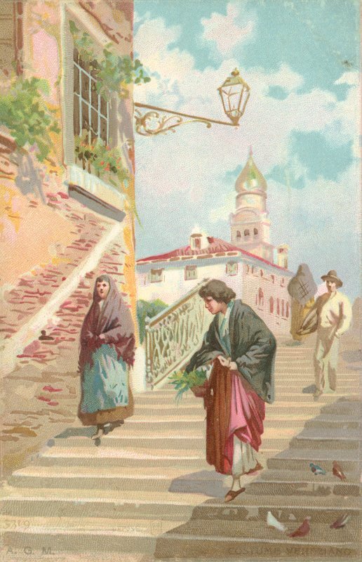 Strój wenecki (chromolitho) autorstwa Italian School