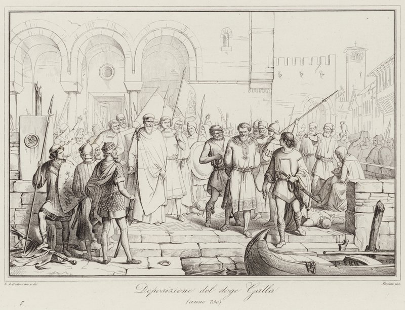 Osadzanie Doge Galla, 750 (rycina) autorstwa Italian School