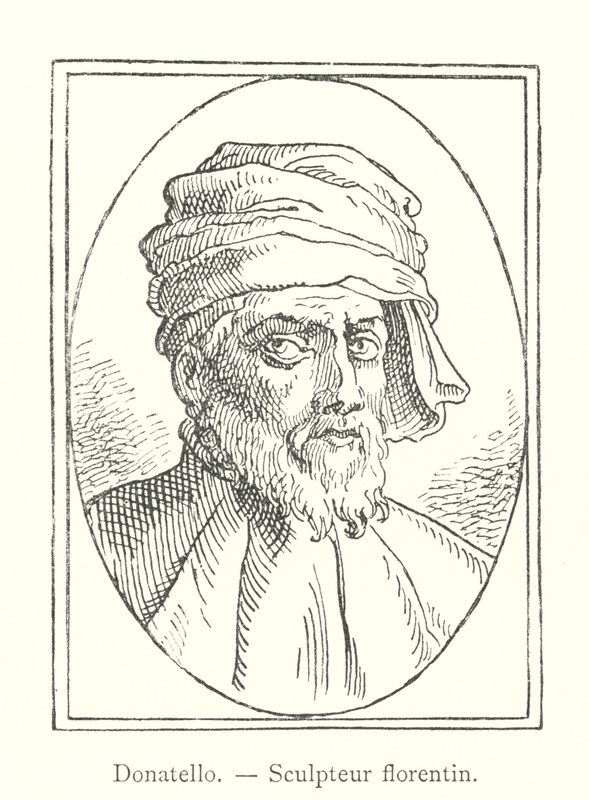 Donatello, rzeźbiarz florencki (grafika) autorstwa Italian School