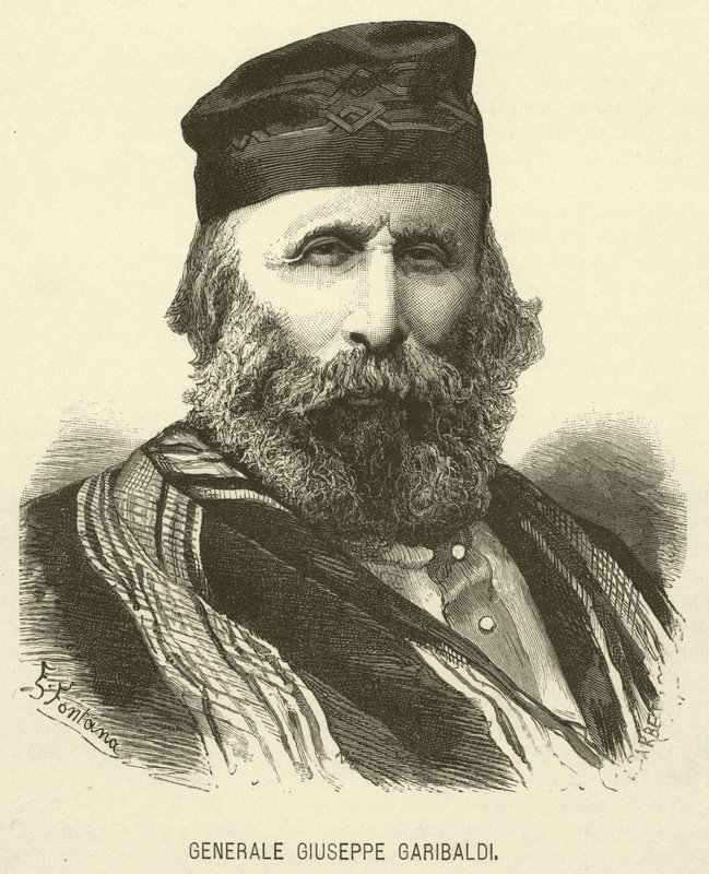 Generał Giuseppe Garibaldi (grafika) autorstwa Italian School