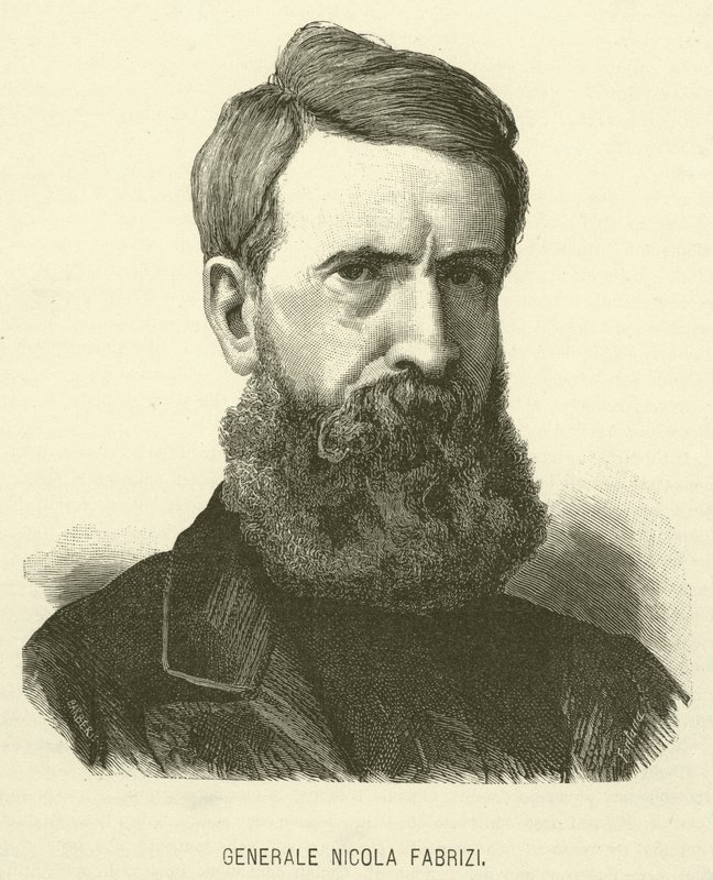 Generał Nicola Fabrizi (grafika) autorstwa Italian School