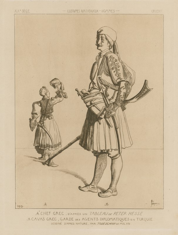 Stroje greckie z XIX wieku autorstwa Italian School