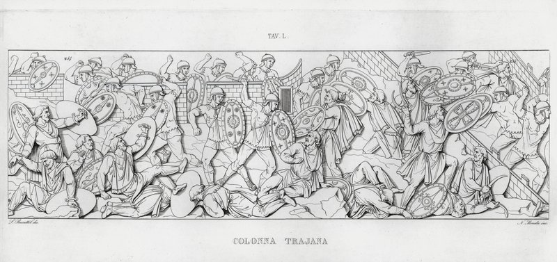 La Colonna Trajana, Kolumna Trajana (rycina) autorstwa Italian School