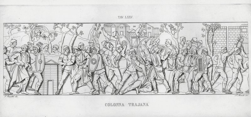 La Colonna Trajana, Kolumna Trajana (rycina) autorstwa Italian School