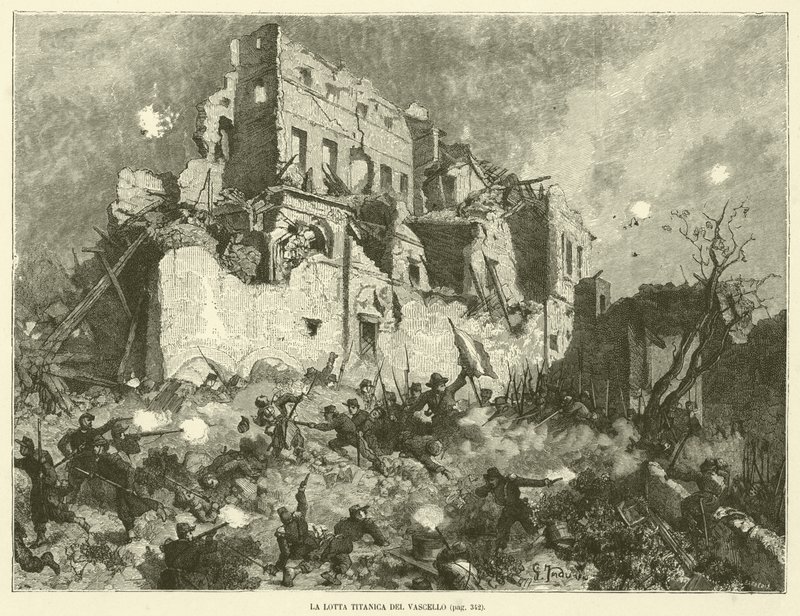 Titanic Fight of the Vessel (rycina) autorstwa Italian School