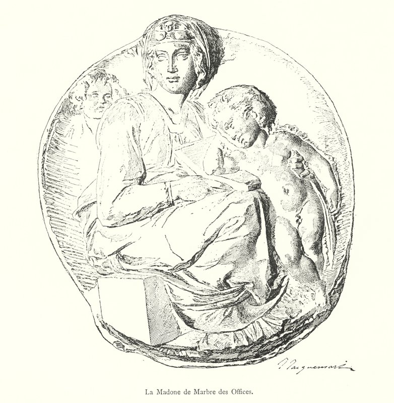Marmurowa Madonna Uffizi (rycina) autorstwa Italian School