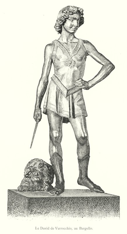 Le David de Verrocchio, au Bargello (grafika) autorstwa Italian School