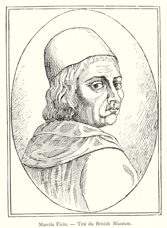 Marcile Ficin, British Museum Tire (grawerowanie) autorstwa Italian School