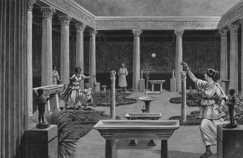 Pompeje: Dom Vettii (lito) autorstwa Italian School