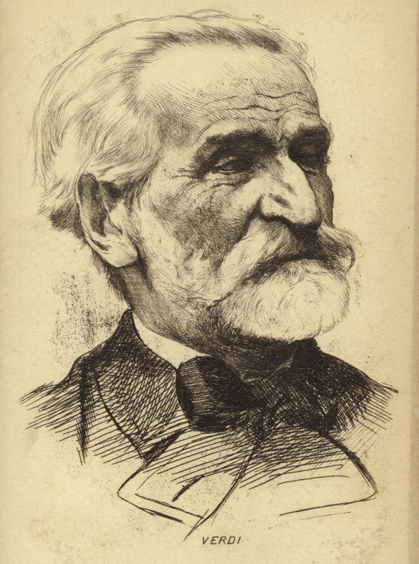Portret Giuseppe Verdi autorstwa Italian School