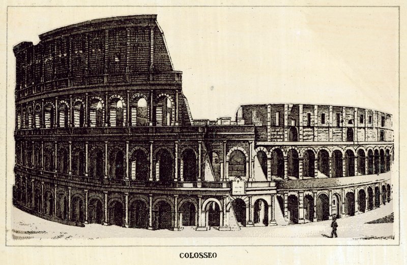 Rzym: Koloseum (lito) autorstwa Italian School