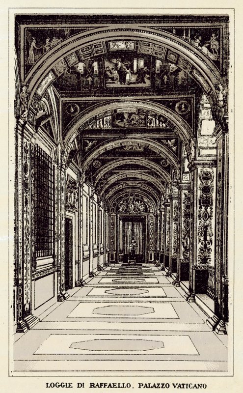 Rzym: Loggie Di Raffaello, Pałac Watykański (lito) autorstwa Italian School