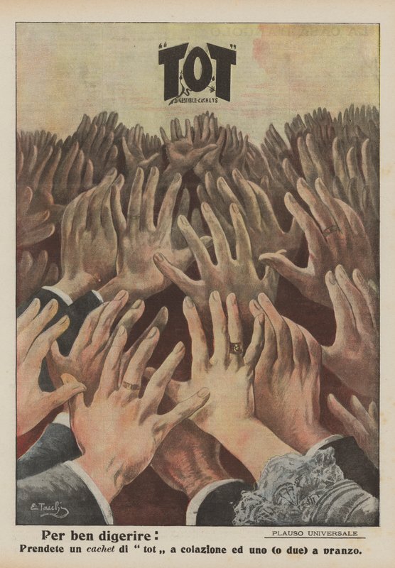 Aby dobrze trawić (kolorowa litografia) autorstwa Italian School