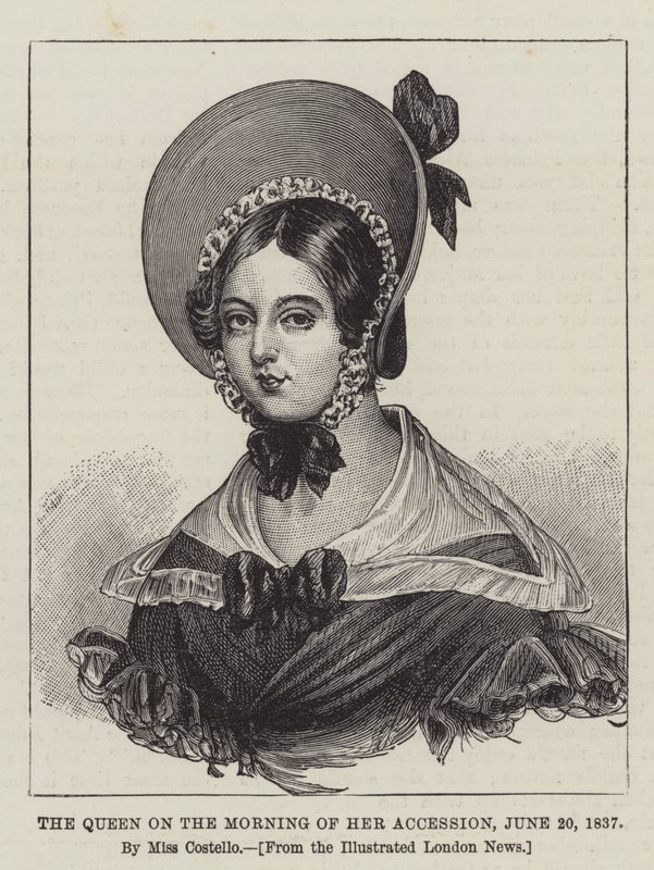 Królowa w poranek swojego wstąpienia, 20 czerwca 1837 r. autorstwa J. Costello