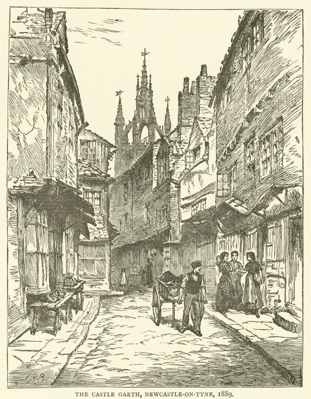 Zamek Garth, Newcastle-on-Tyne autorstwa J.R. Brown