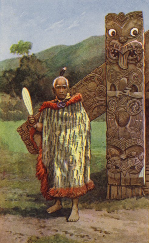 Wódz Maorysów (kolor lito) autorstwa J. Macfarlane