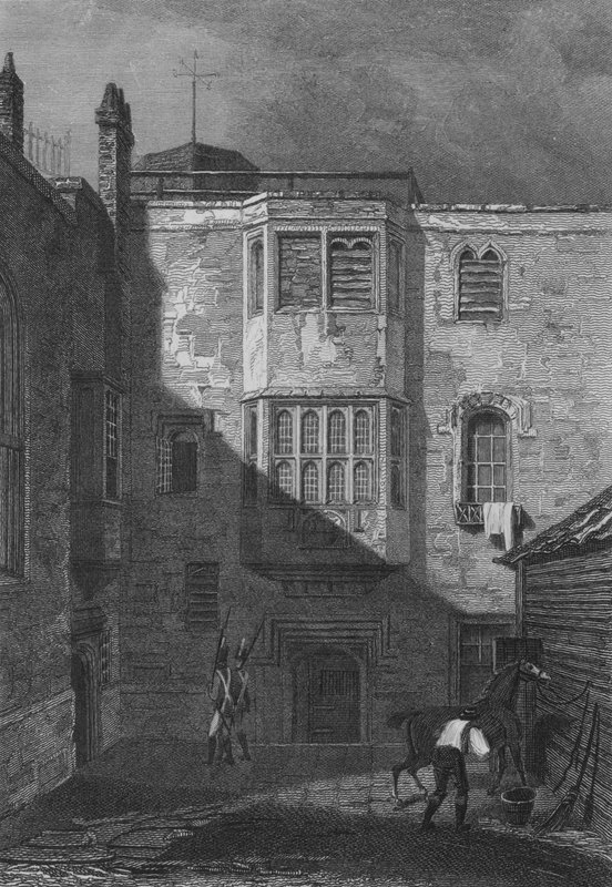 Savoy, Londyn (grawerowanie) autorstwa John Preston Neale