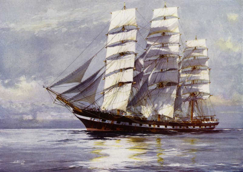 Statki Clipper: Euphrosyne (kolor lito) autorstwa Jack (after) Spurling