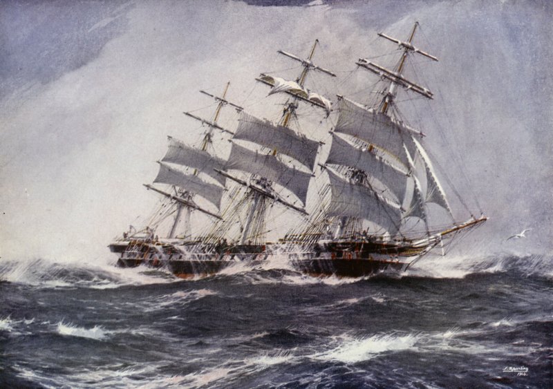 Statki Clipper: Sobraon (kolor lito) autorstwa Jack (after) Spurling
