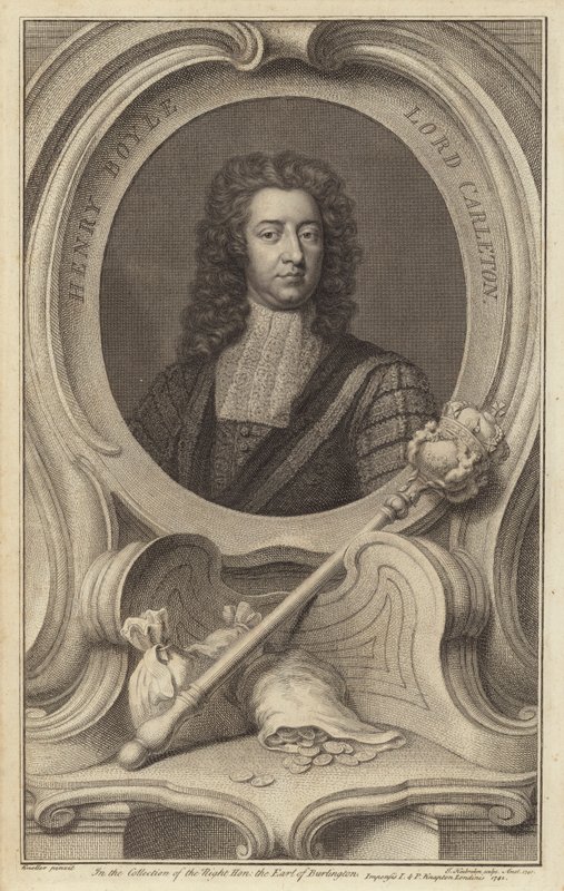 Henry Boyle, 1. baron Carleton, anglo-irlandzki polityk autorstwa Jacobus Houbraken