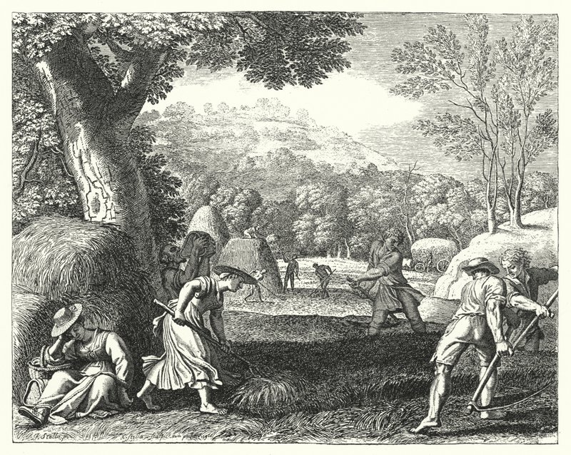 Scena żniw (grawerowanie) autorstwa Jacques Stella