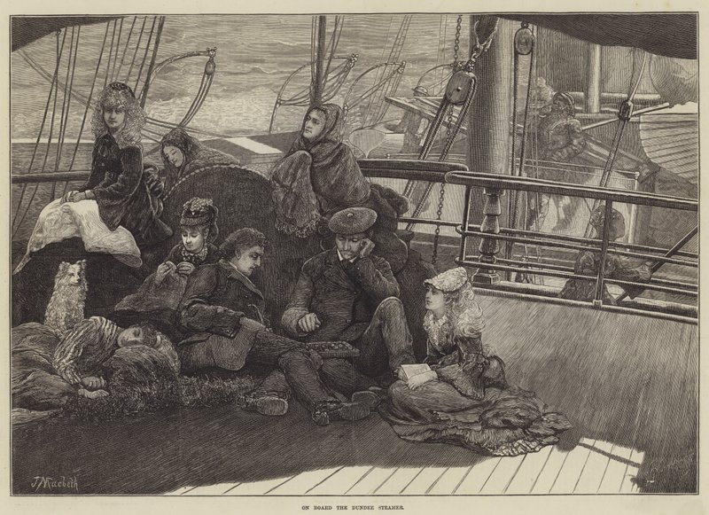 Na pokładzie parowca Dundee autorstwa James Macbeth