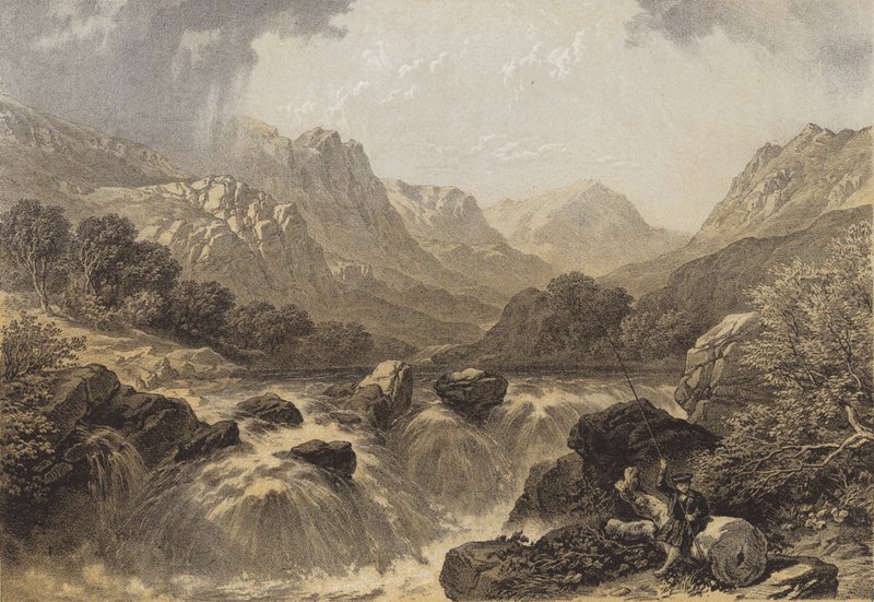 Upadek Tummel (chromolitho) autorstwa James Duffield Harding