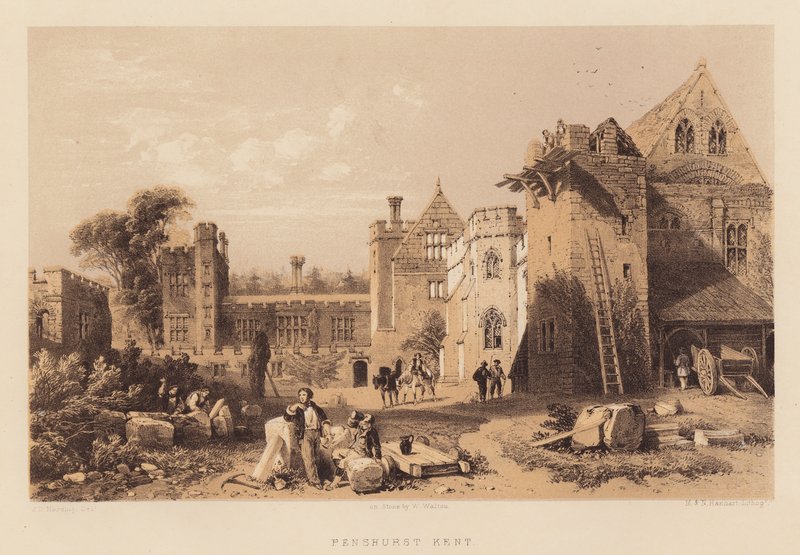 Penshurst, Kent (akwatinta) autorstwa James Duffield Harding