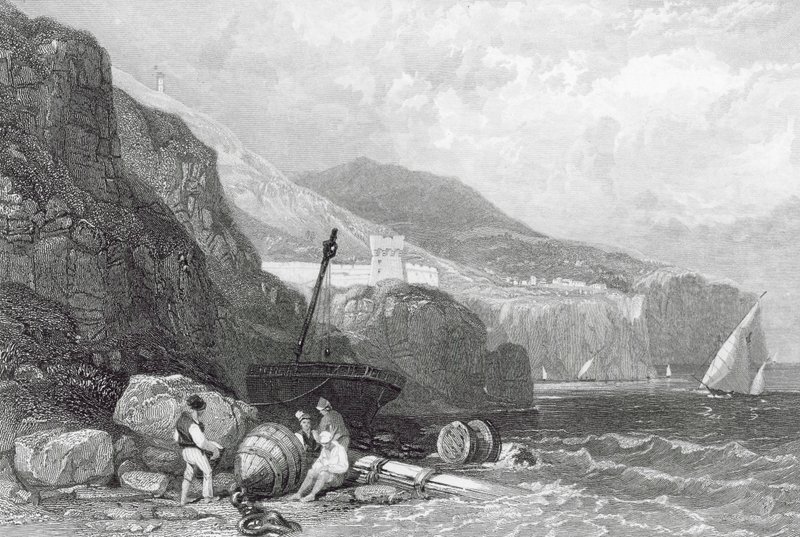 Vico, Zatoka Neapolitańska, Włochy (rycina) autorstwa James Duffield Harding