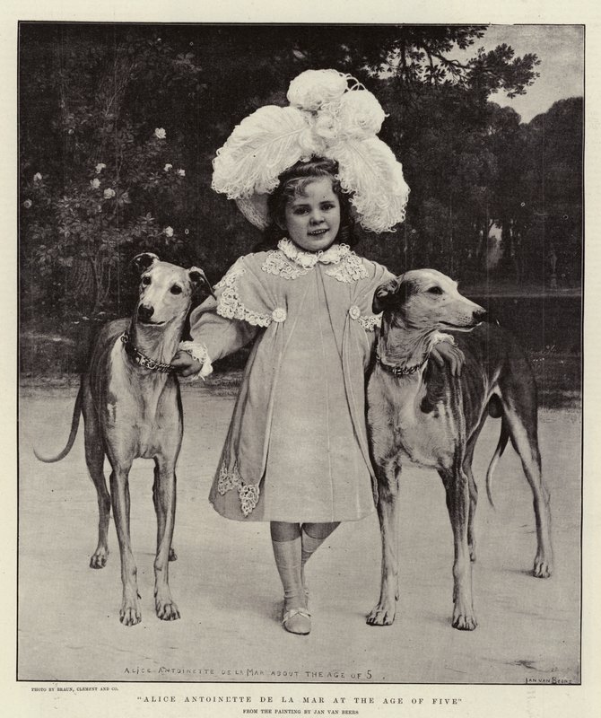 Alice Antoinette de la Mar w wieku pięciu lat autorstwa Jan van Beers