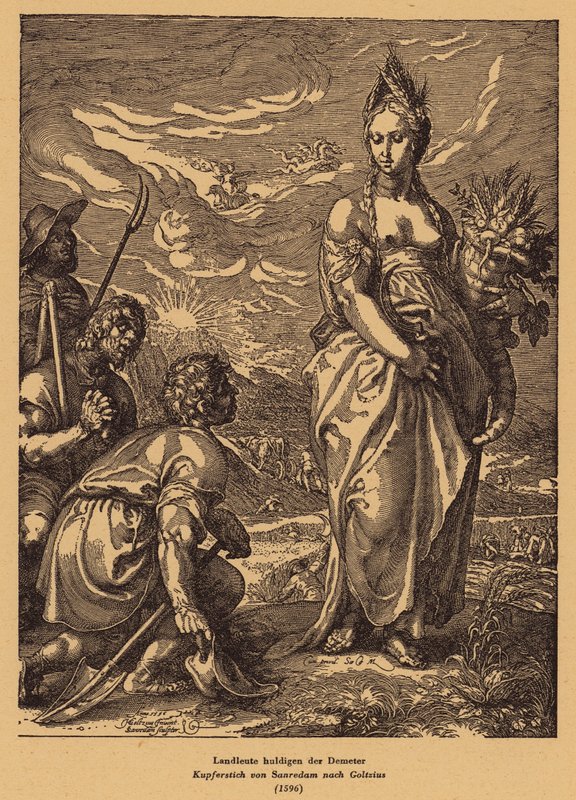 Cześć Demeter (Ceres) (Grawerowanie) autorstwa Jan Saenredam