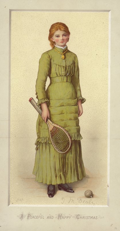 Spokojne i wesołe Boże Narodzenie (chromolitho) autorstwa Jane M. Dealy
