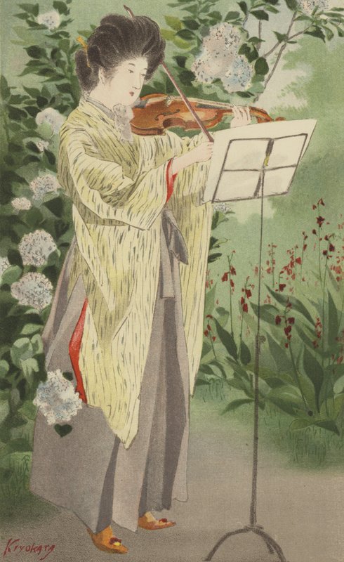 Japońska uczennica (chromolitho) autorstwa Japanese School