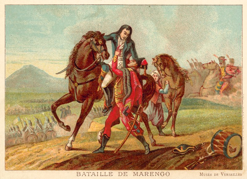 Bitwa pod Marengo, Włochy, 1800 (chromolitho) autorstwa Jean Baptiste Regnault