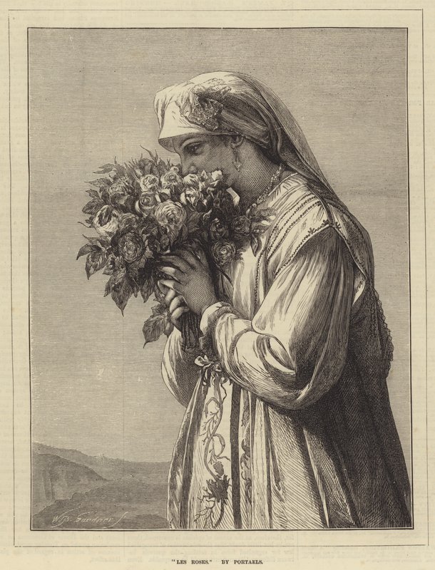 Róże autorstwa Jean Francois Portaels