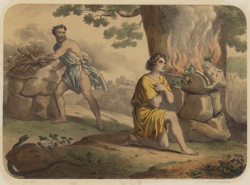 Kain i Abel autorstwa Jean Baptiste Auguste Leloir