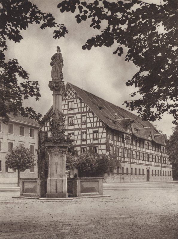 Szwajcaria: Winterthur, Stare Koszary (zdjęcie czarno-białe) autorstwa Jean Gaberell